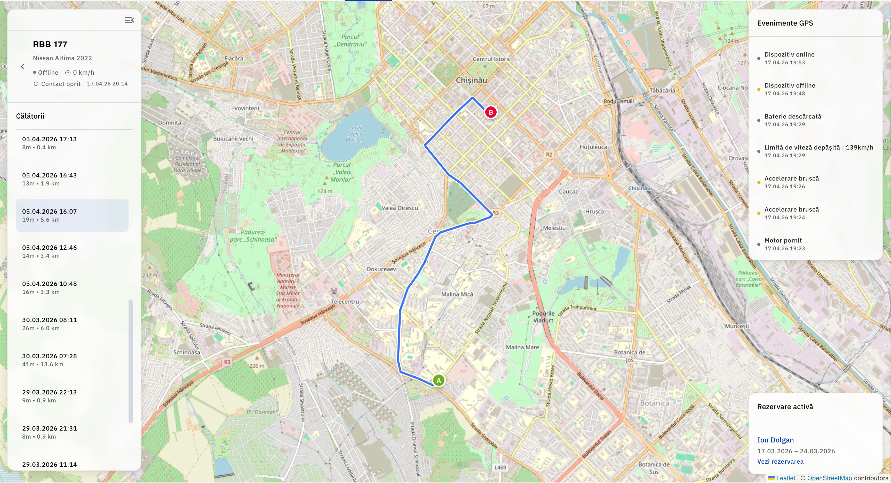 Monitorizezi GPS-ul